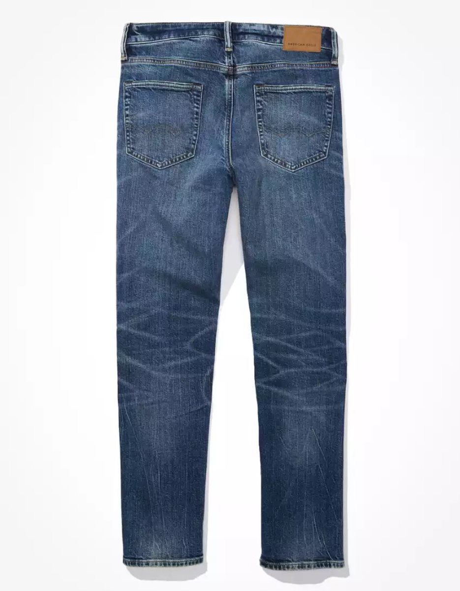 Jean American Eagle AE Flex Athlétiques Droit Bleu Homme | MKM-87530974